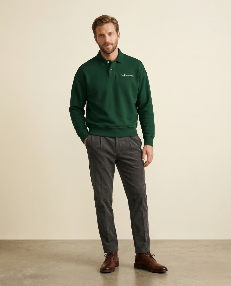 RL Sporting Club Knit Polo Sweater