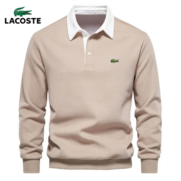 LC Modern Polo-Collar Sweatshirt