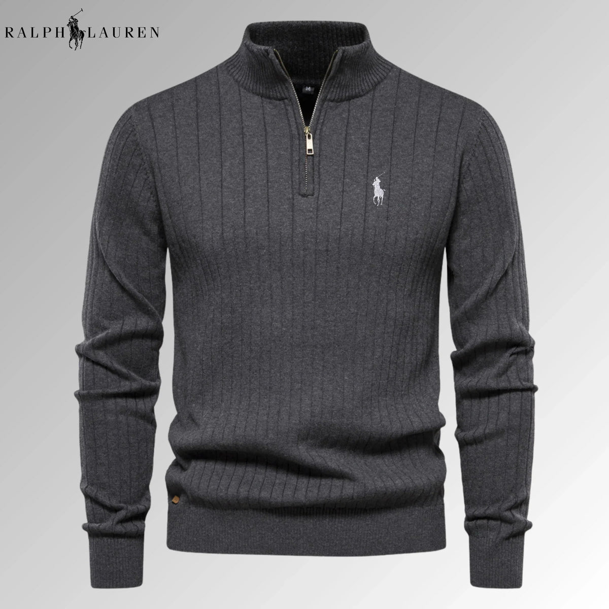 RL Zip-Neck Knit Sweater