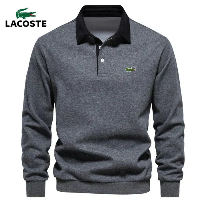 LC Modern Polo-Collar Sweatshirt