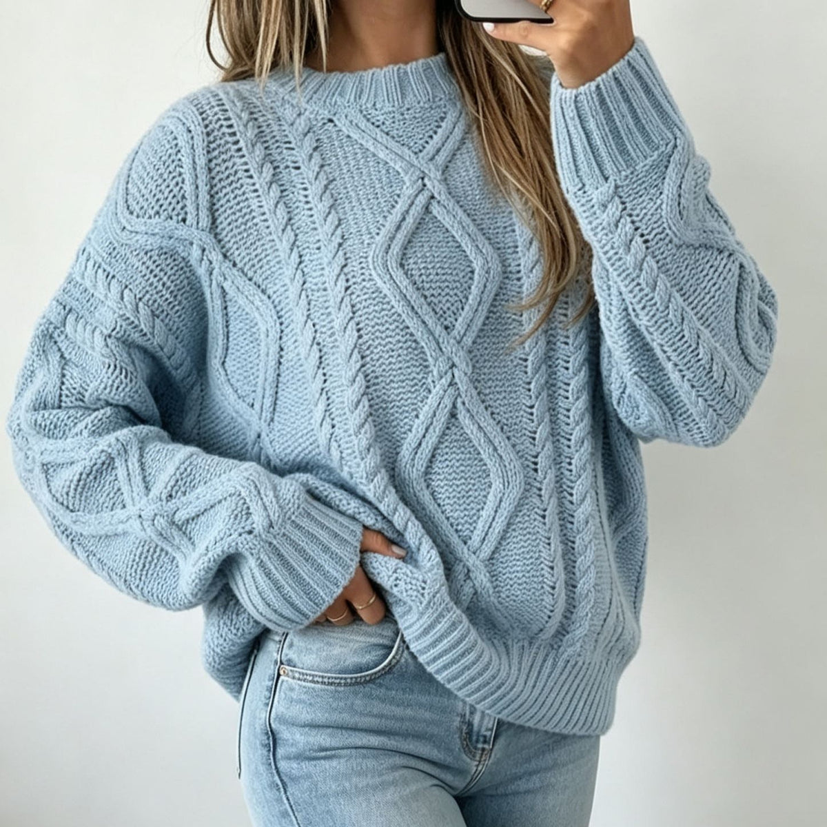 Everly | Women's Oversized Cable Knit Sweater