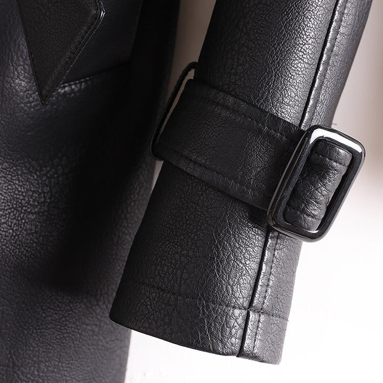 Lucy | Women's Leather Trench Coat