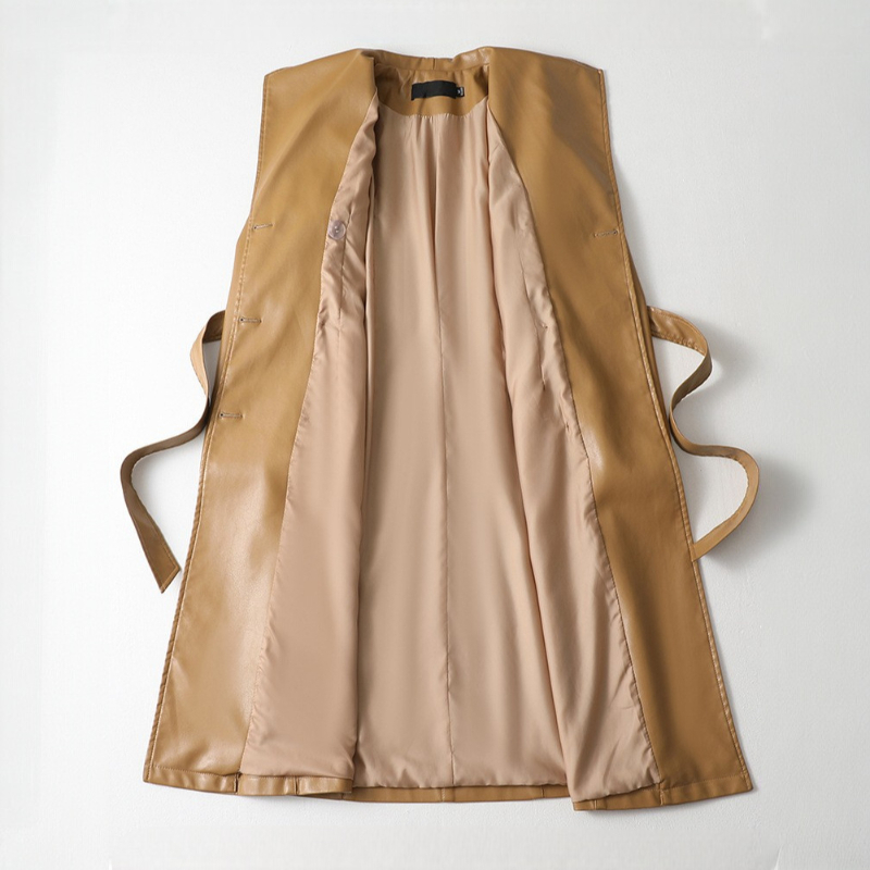 Natalie | Women's Leather Trench Coat