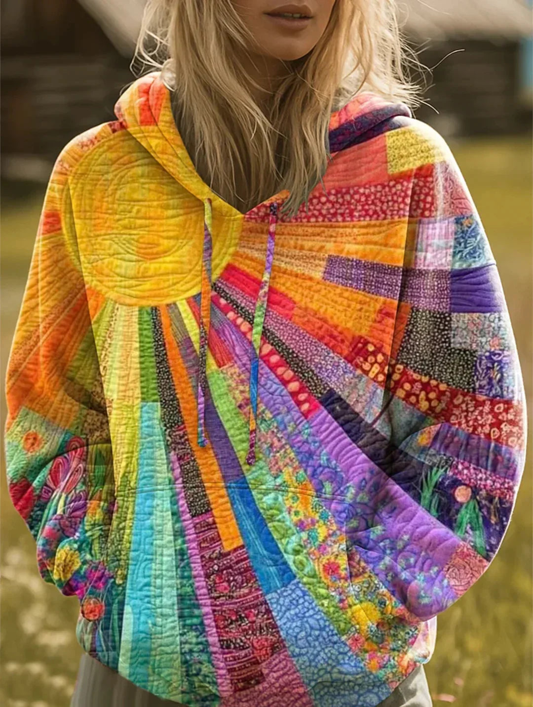 Laura | Bohemian Patchwork Hoodie