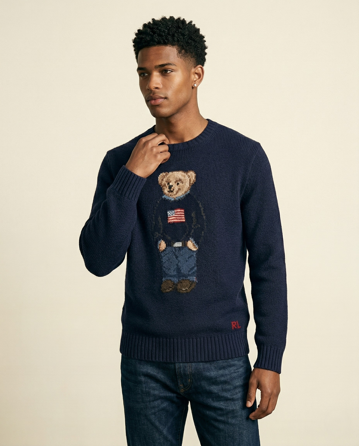 RL American Polo Bear Knit Sweater