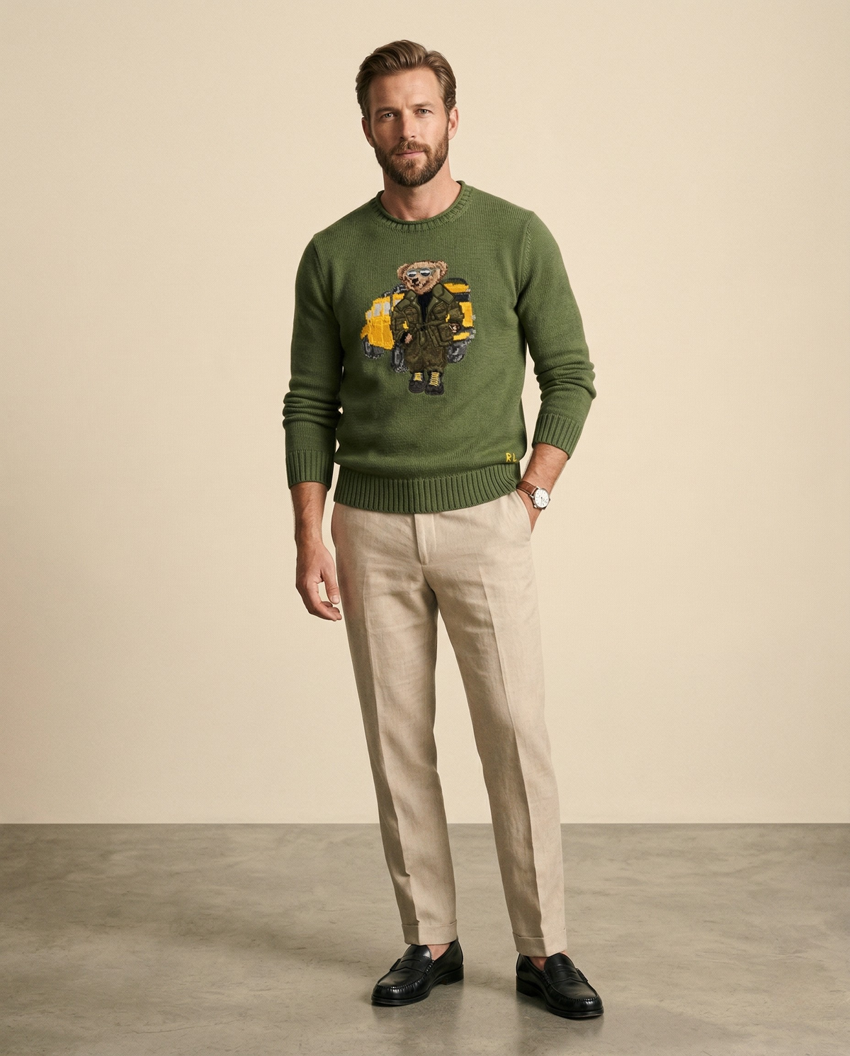 RL Ranger Polo Bear Knit Sweater