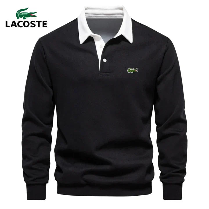 LC Modern Polo-Collar Sweatshirt