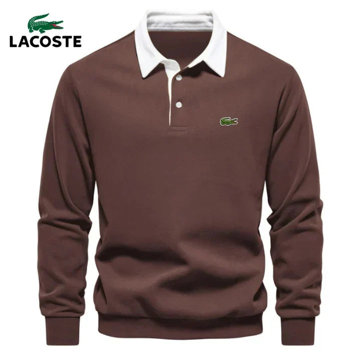 LC Modern Polo-Collar Sweatshirt