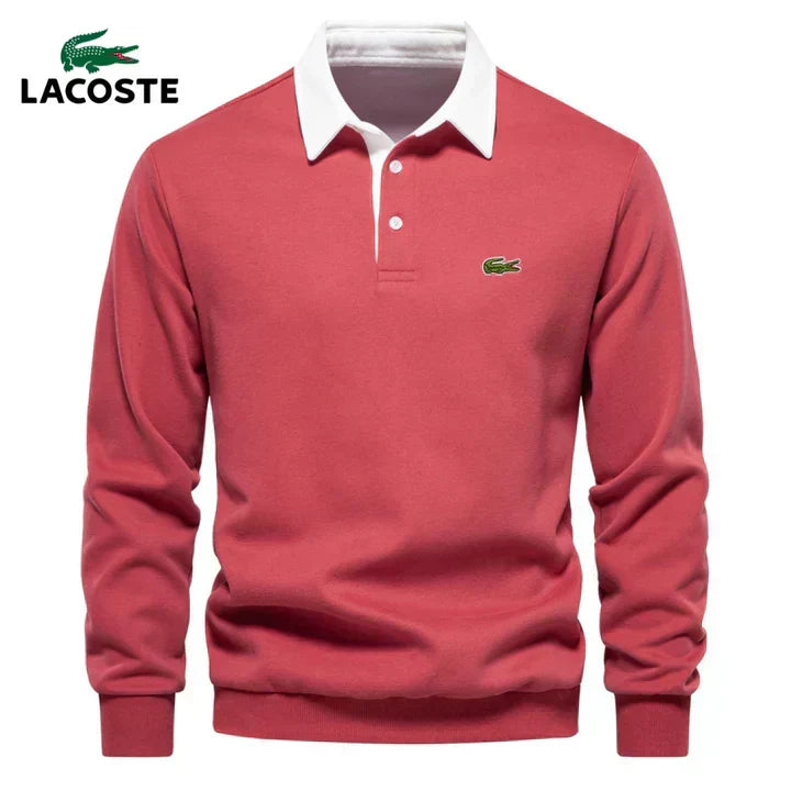 LC Modern Polo-Collar Sweatshirt