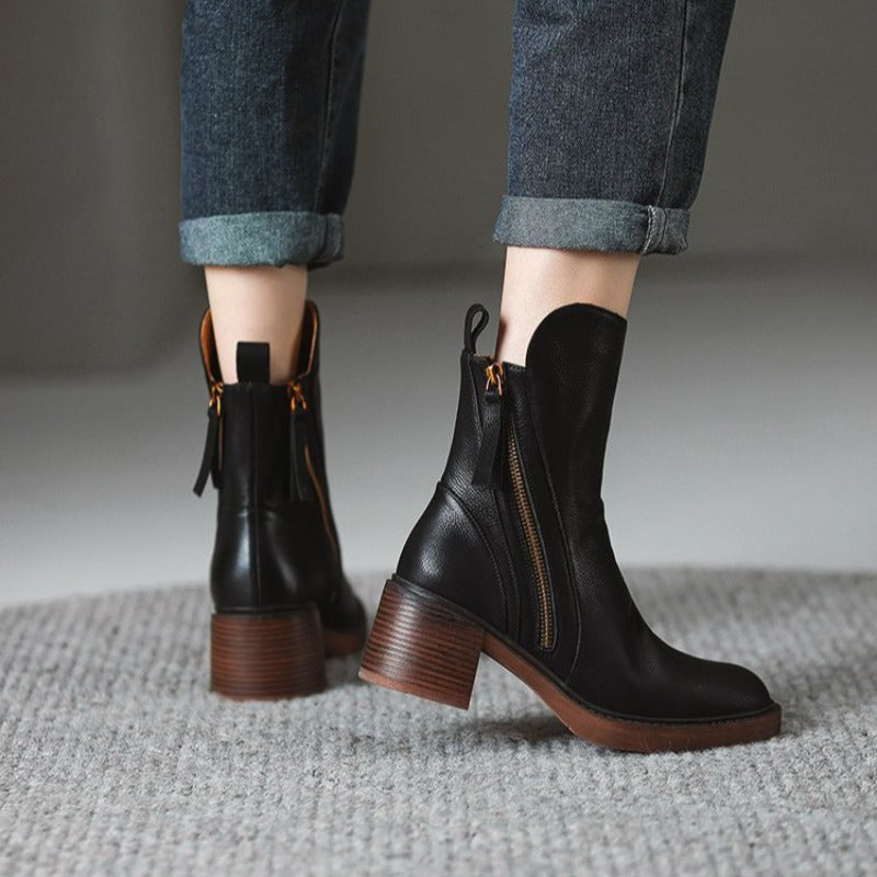 Chloe | Women's Leather Ankle Boots