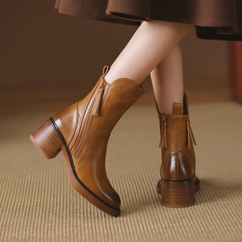Chloe | Women's Leather Ankle Boots