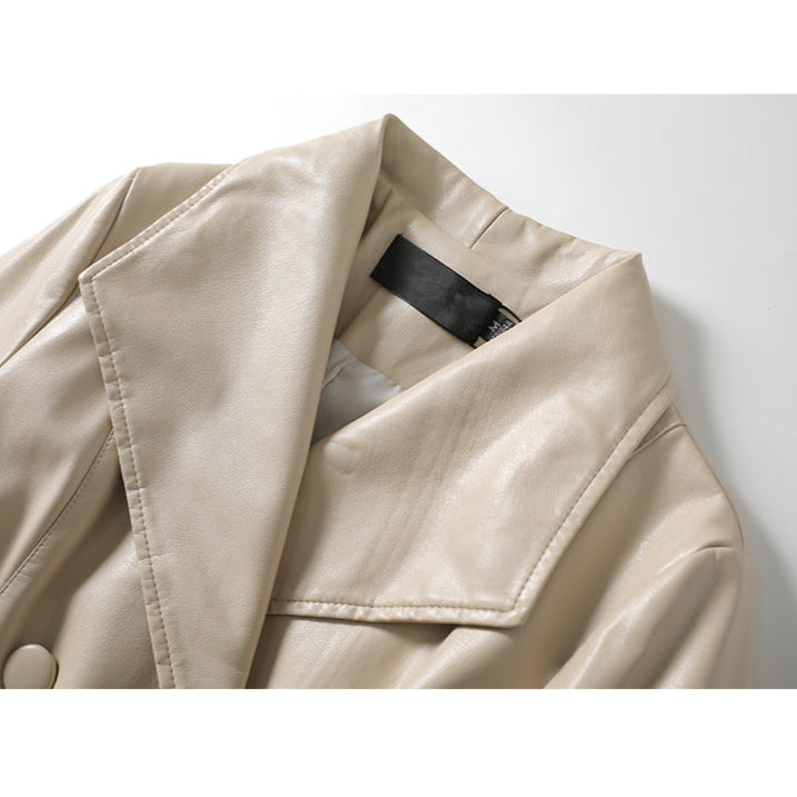 Natalie | Women's Leather Trench Coat