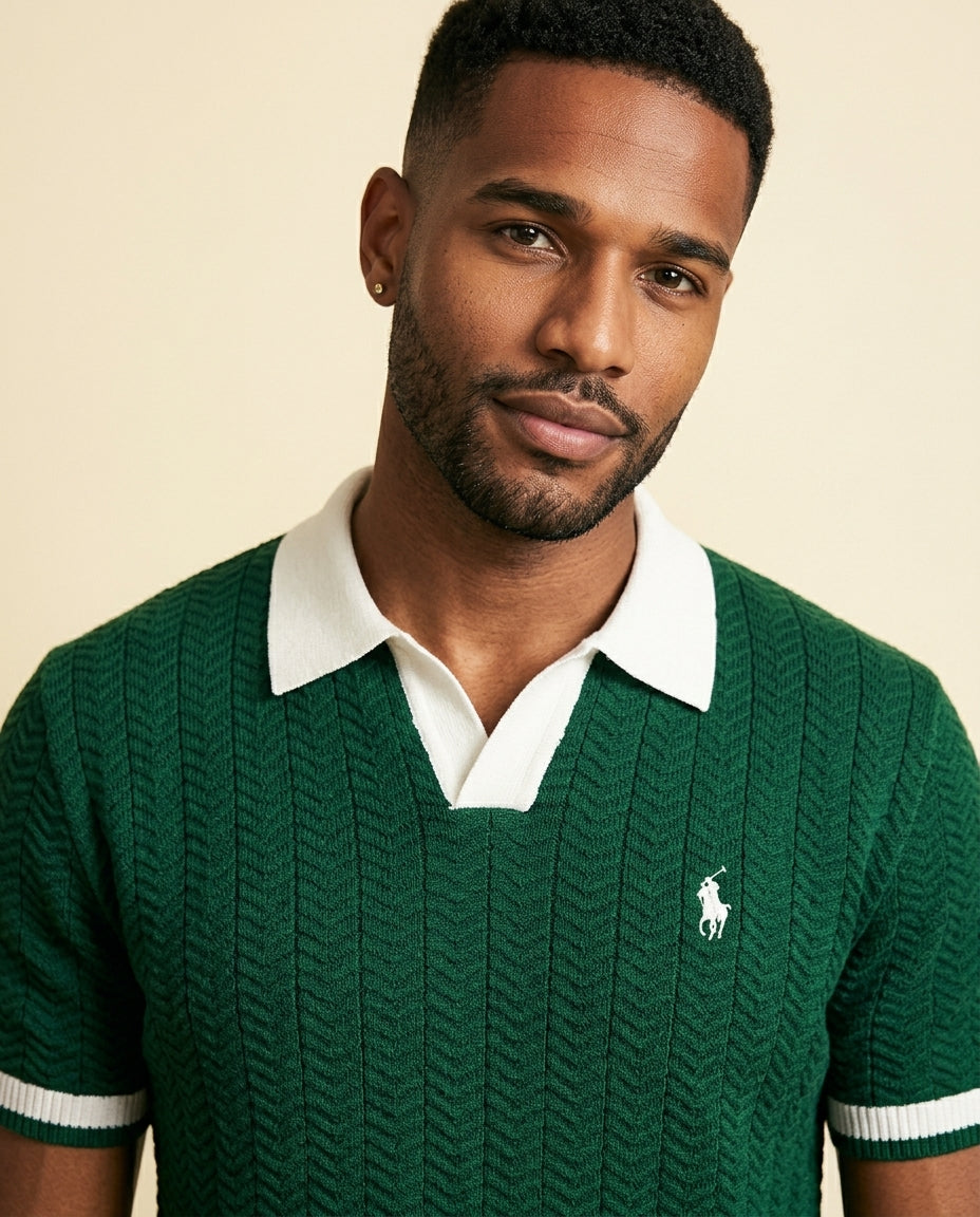 RL Cable-Knit Polo and Shorts Set