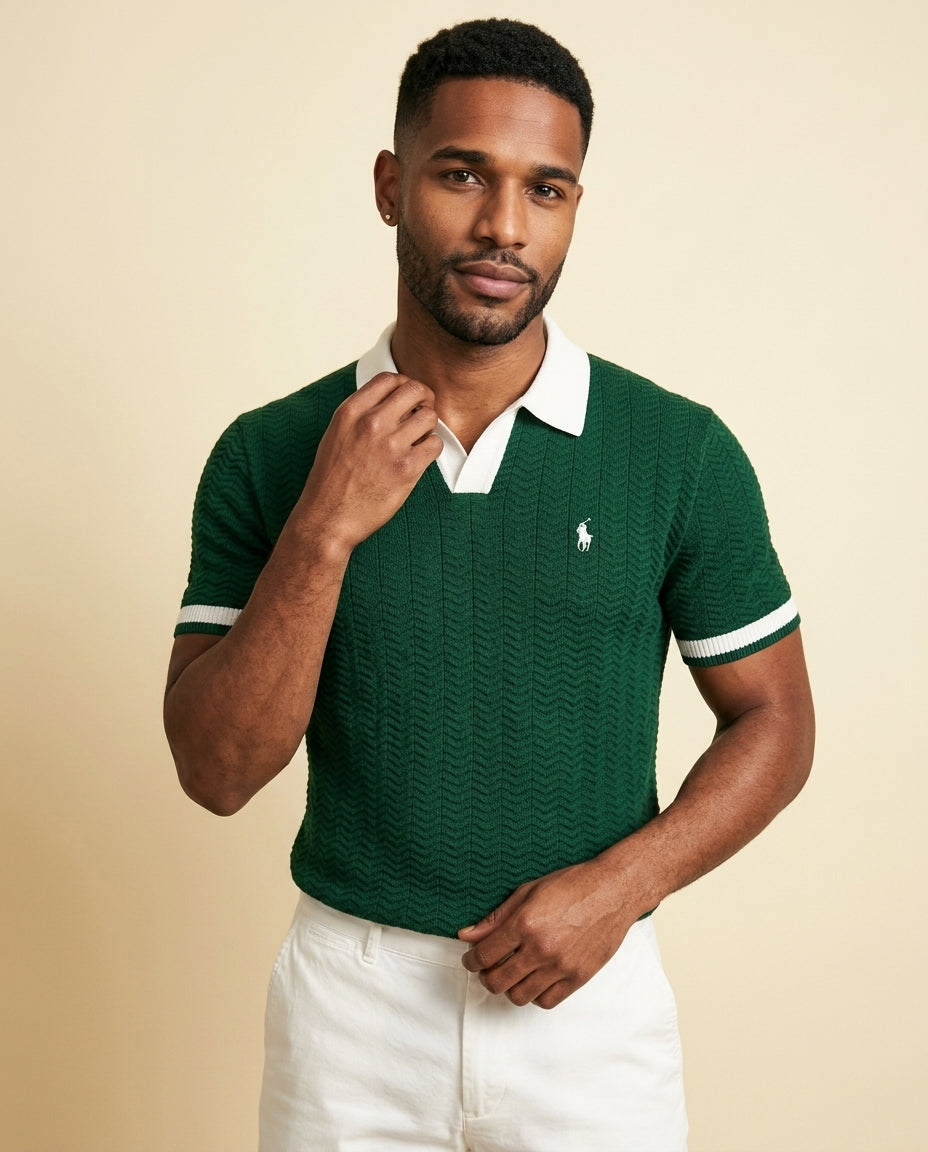 RL Cable-Knit Polo and Shorts Set