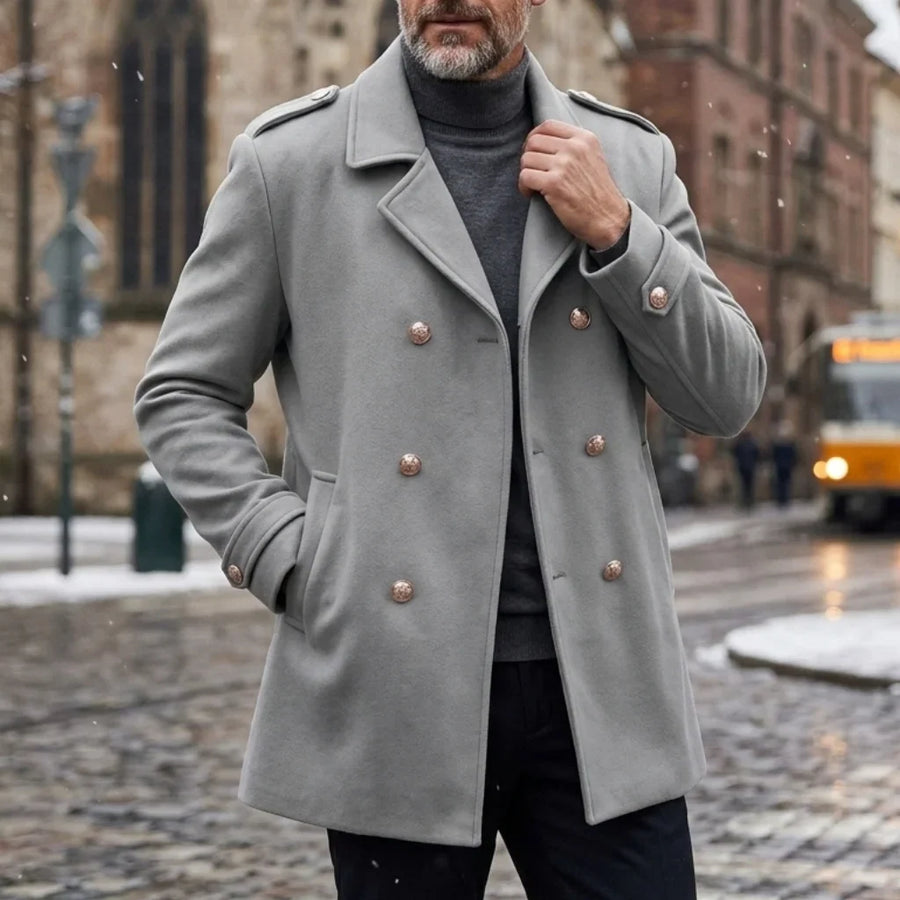 Tate | Men's Winter Coat - Double Breasted Warm Lined