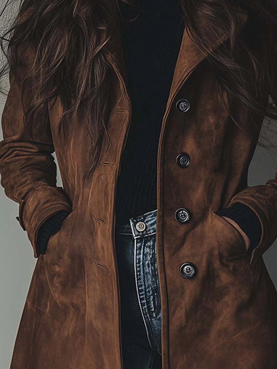 Autumn | Women's Suede Trench Coat