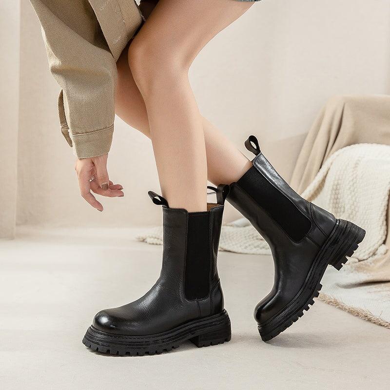 Sophia | Women's Leather Chelsea Boots