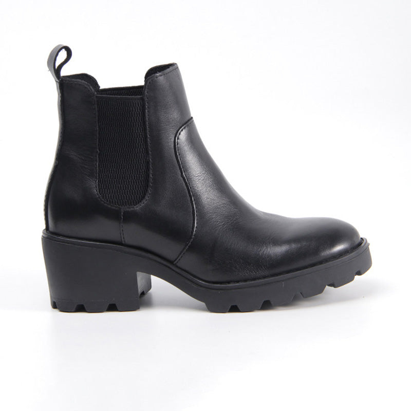 Amelia | Women's Leather Chelsea Boots - Chunky Block Heel Arch Support