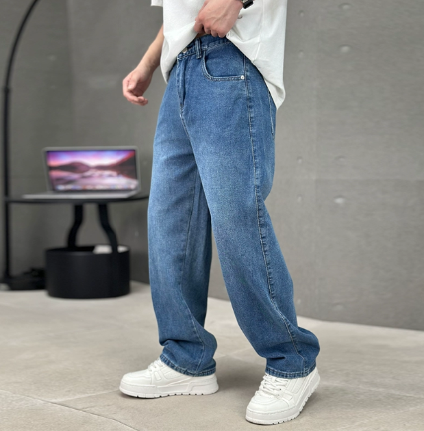 Omar | Men's Straight Leg Jeans - Relaxed Fit Full Length Denim