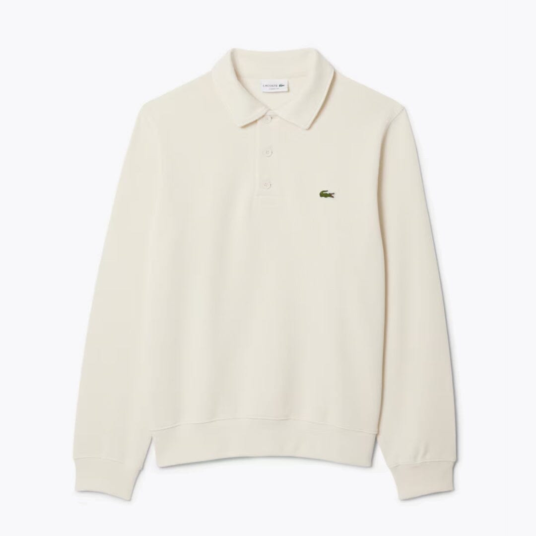 LC Ribbed Polo-Collar Cotton Sweatshirt