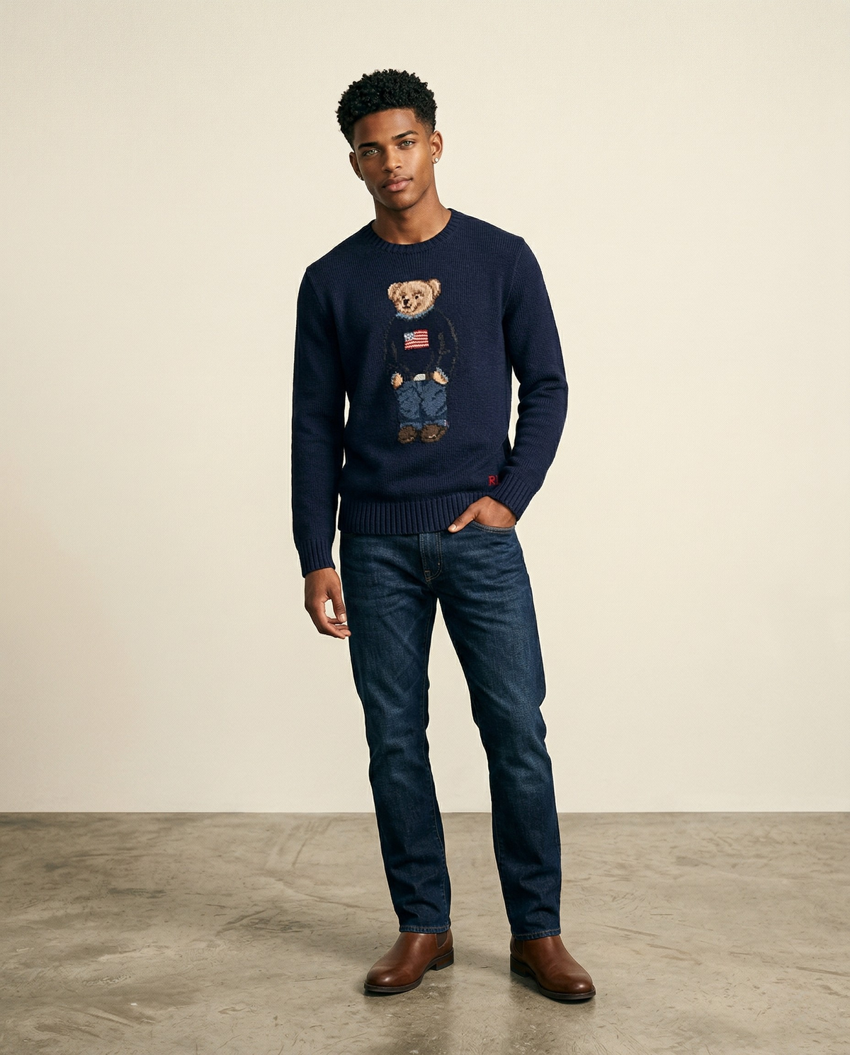 RL American Polo Bear Knit Sweater