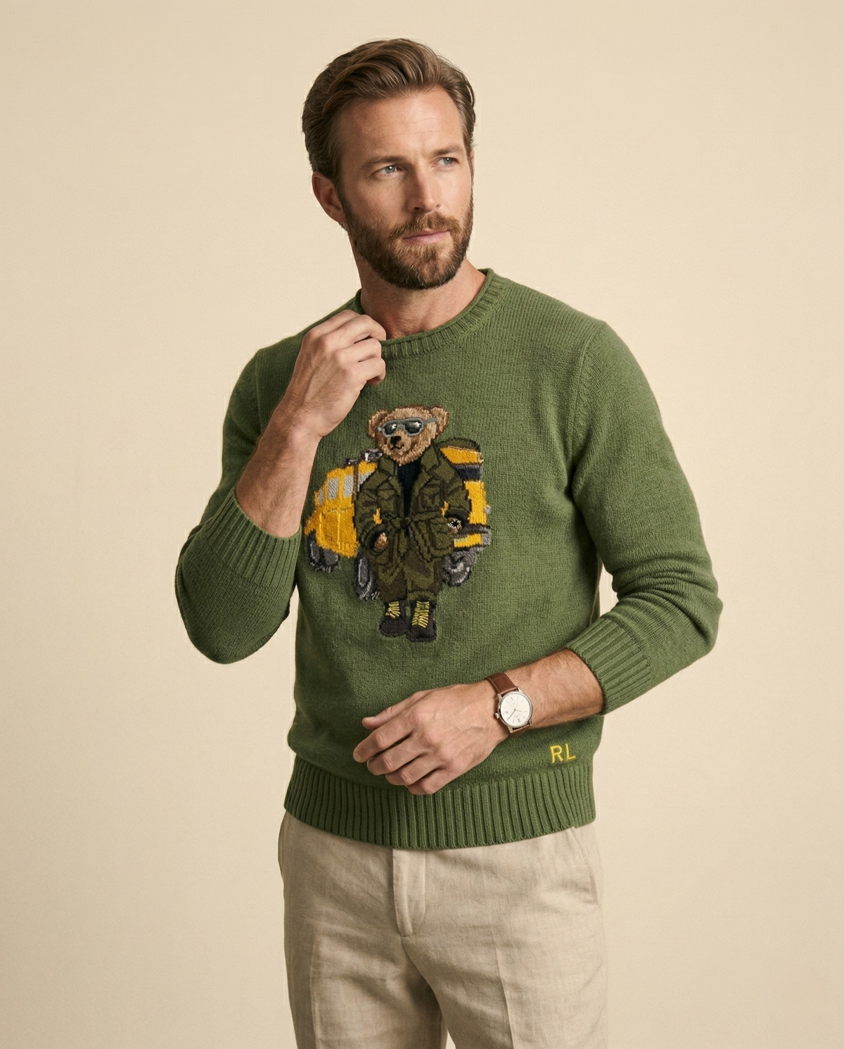 RL Ranger Polo Bear Knit Sweater