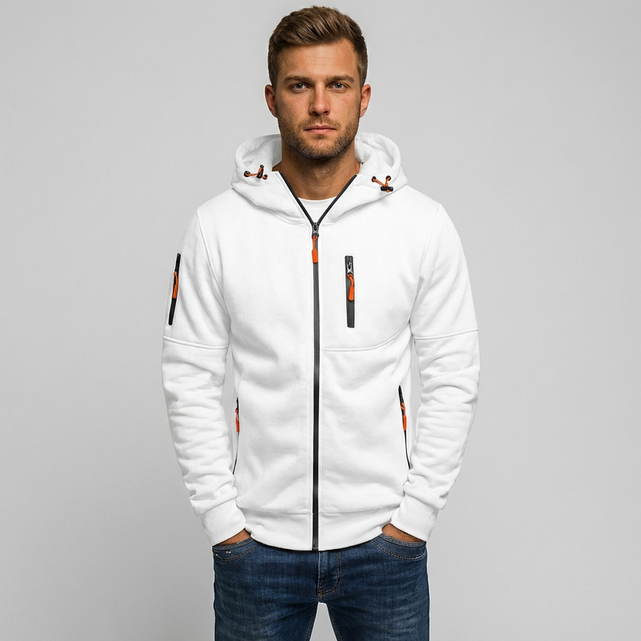 Timothy | Men's Hoodie - Cotton Blend Full Zip Pocket