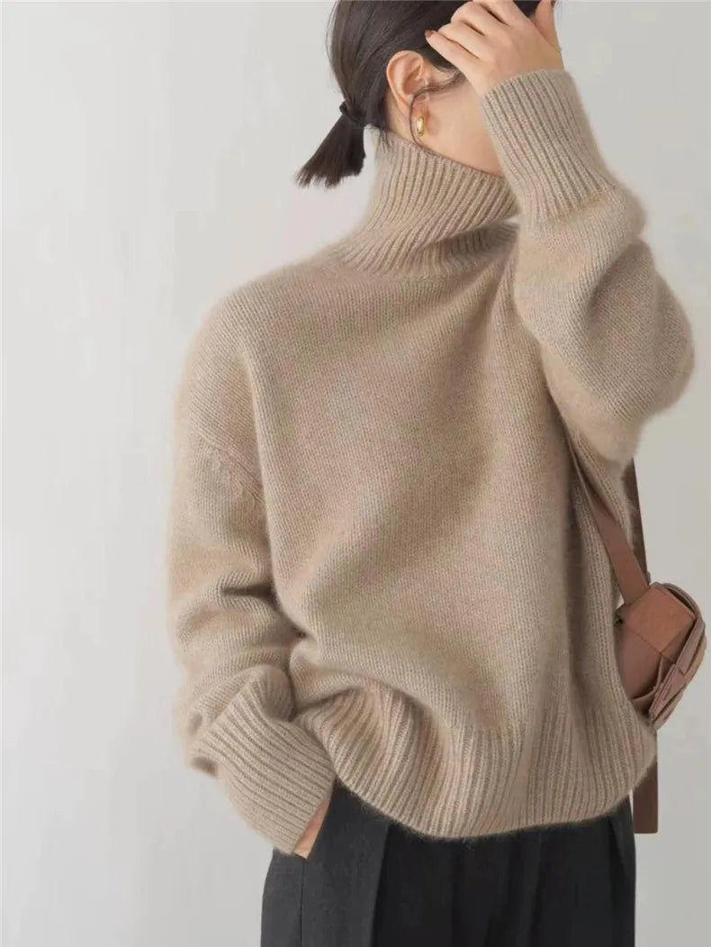 Kylie | Women's Oversized Chunky Turtleneck Sweater